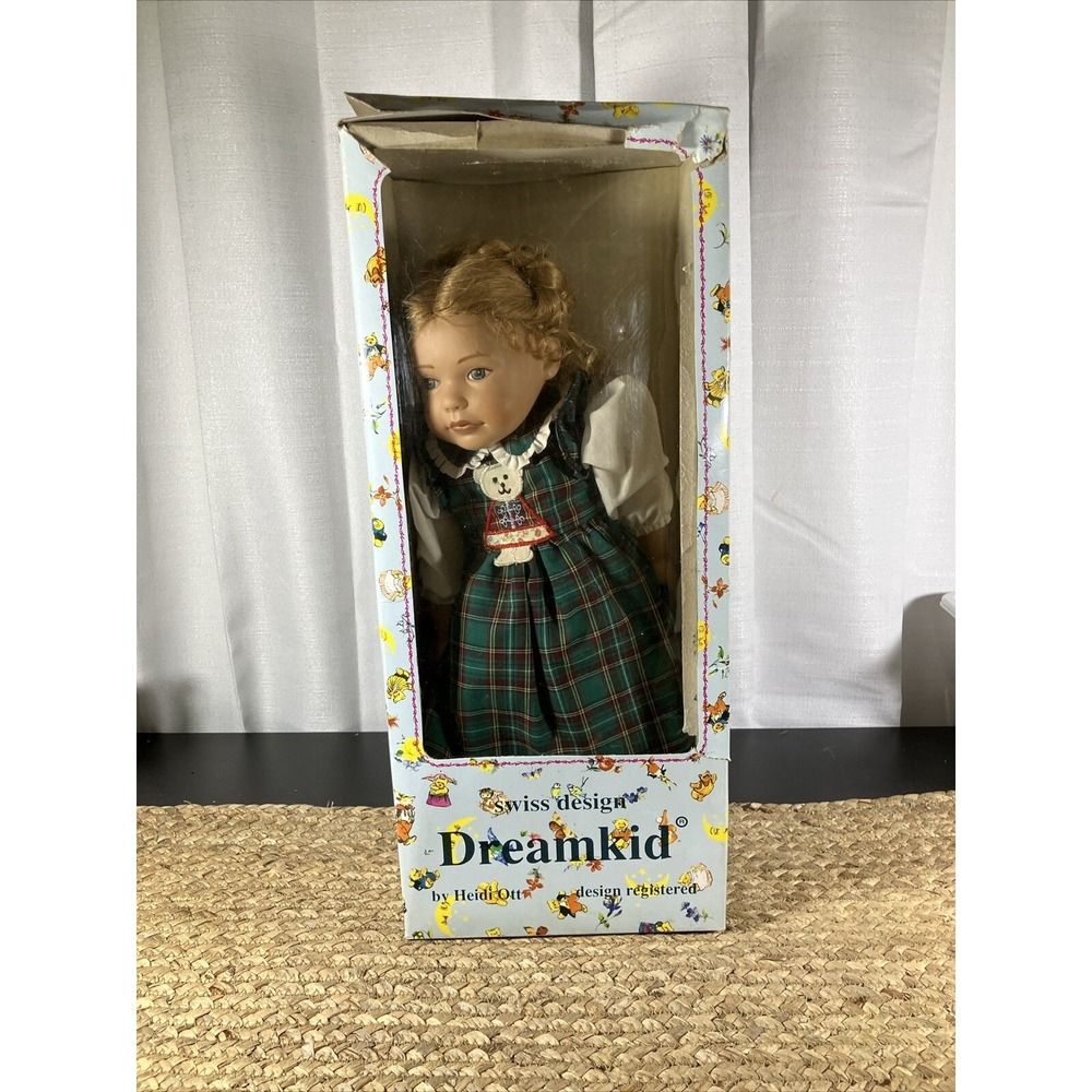 Heidi Ott Dreamkid Doll Monique‎ Rare Vintage Swiss Design 16" Braids OG Box